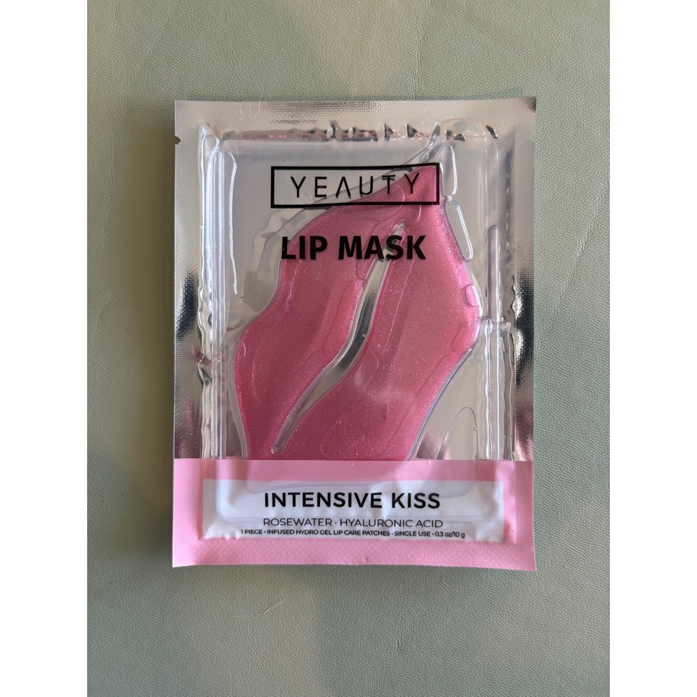Yeauty Intensive Kiss Lip Mask‎ Rosewater Hyaluronic Acid Pink Glitter 0.3oz 10g